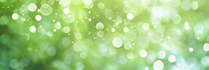 Fototapeta premium Abstract Green and White Bokeh Background
