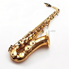 saxophone in white background