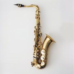 saxophone in white background