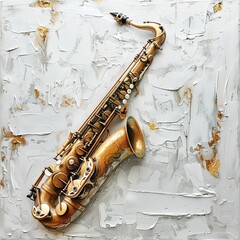 Obraz premium saxophone in white background