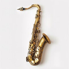 saxophone in white background