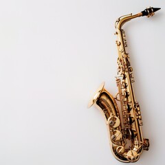 saxophone in white background