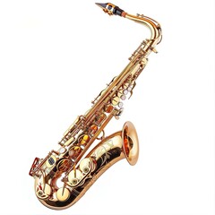 saxophone in white background