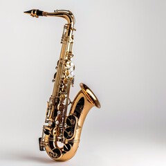 saxophone in white background