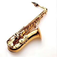 saxophone in white background