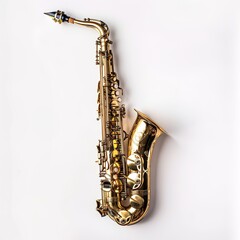 saxophone in white background