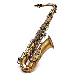 Naklejka premium saxophone in white background
