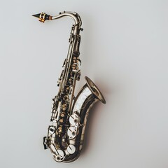 saxophone in white background
