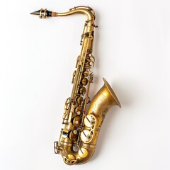 saxophone in white background