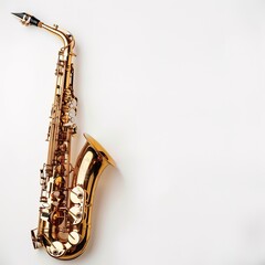 Naklejka premium saxophone in plain background