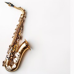 saxophone in plain background