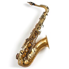 saxophone in plain background