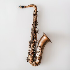 saxophone in plain background