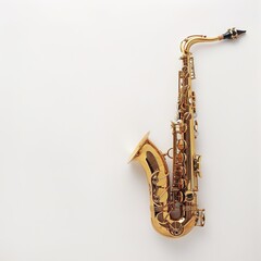 saxophone in plain background