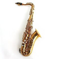 Naklejka premium saxophone in plain background