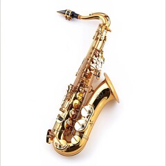 saxophone in plain background