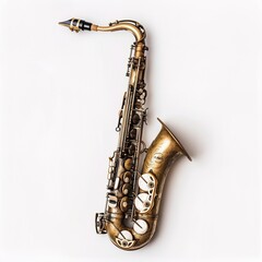 saxophone in plain background