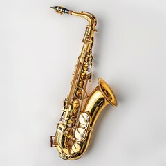 saxophone in plain background