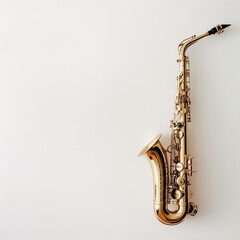 saxophone in plain background