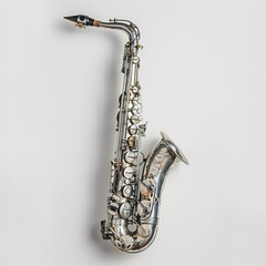 saxophone in plain background
