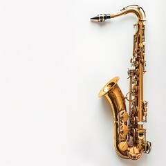 saxophone in plain background
