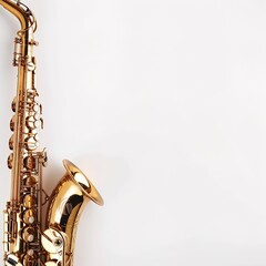 saxophone in plain background