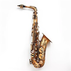 saxophone in plain background