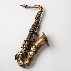saxophone in plain background