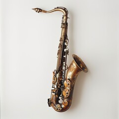 saxophone in plain background