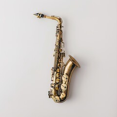saxophone in plain background