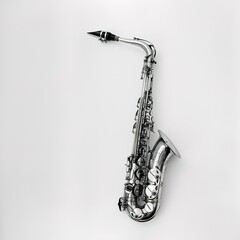 saxophone in plain background