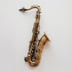 saxophone in plain background