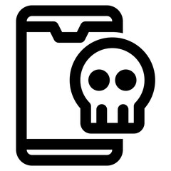 smartphone infected icon