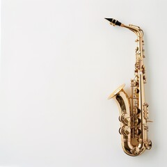 saxophone in plain background