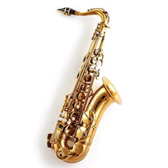 saxophone in plain background