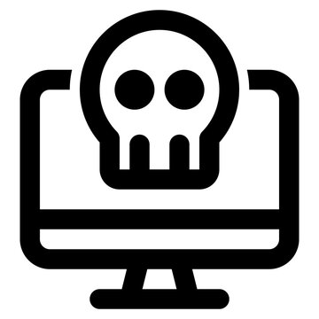 computer infected icon