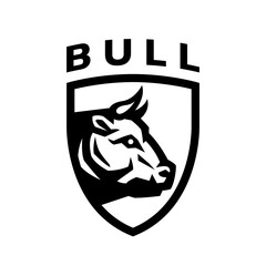 Bull head, sports logo.