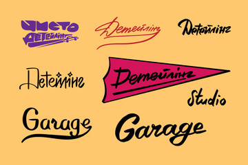 Hand-drawn lettering 