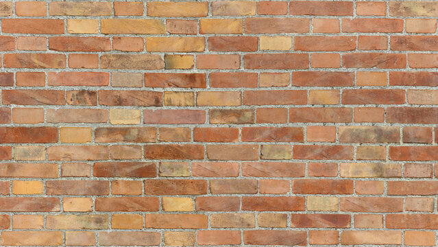 Fototapeta Red brick wall texture. Seamless pattern. Texture for background or realistic rendering.