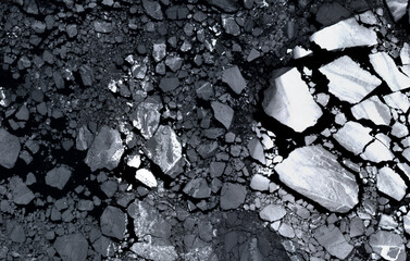 Texture of ice with cracks seen from space.  Elements of this satellite image furnished by Copernicus.