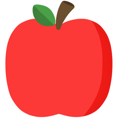 red apple with leaf