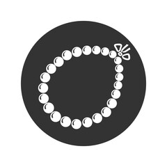 Beads necklace icon flat vector
