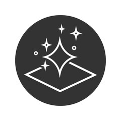 Clean surface icon, easy cleaning, thin line symbol on white background, vector