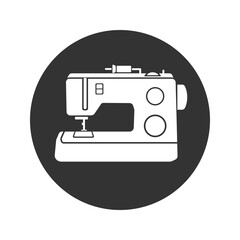 Manual sew machine icon. Simple illustration of manual sew machine icon for web design isolated on white background