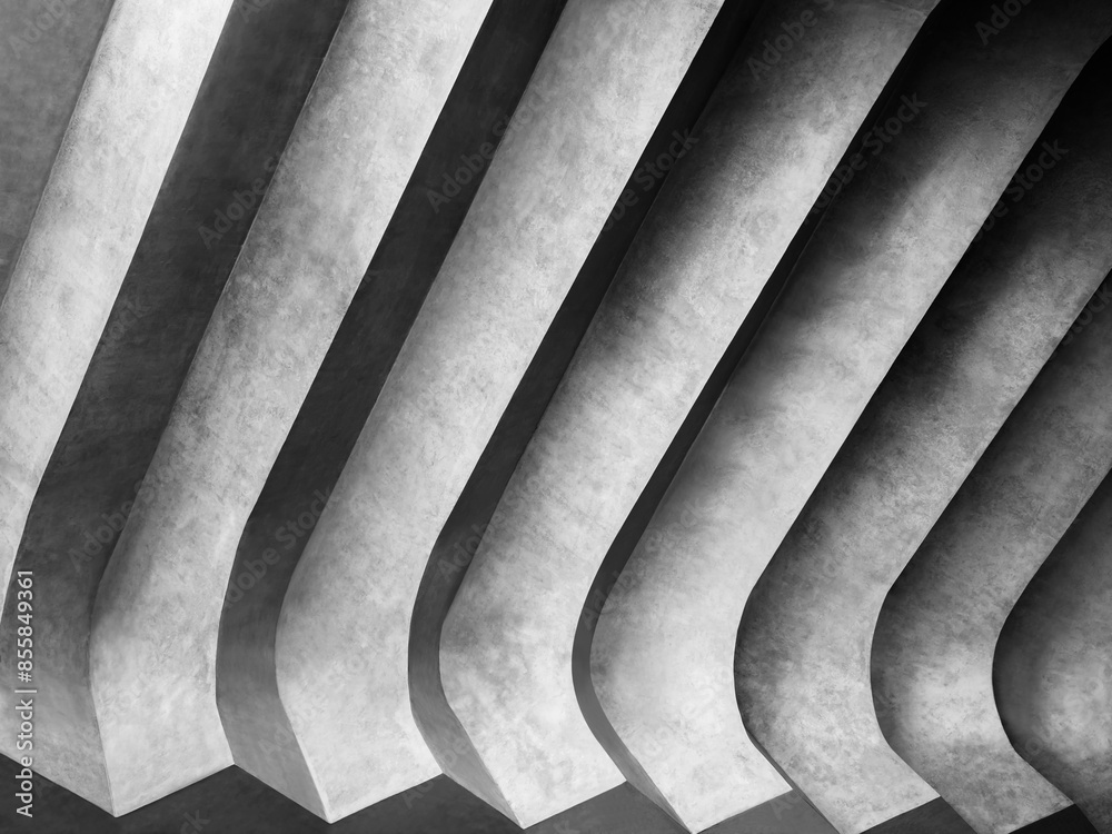 Poster concrete wall curve architecture details grey texture background