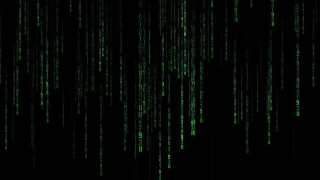 Abstract green numeric code, matrix live wallpaper, tech background, decimal code, octal code, hexadecimal code