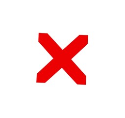Obraz premium Red cross arrow icon symbol, direction logo design element 