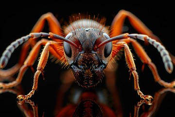 Close-up Portrait of a Red Ant