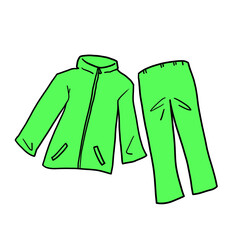レインウェアのイラスト