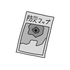 防災地図のイラスト